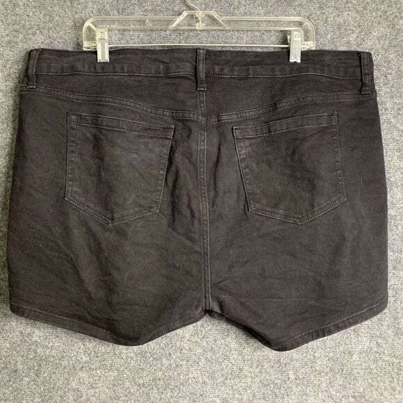 Torrid “Feel The Fit” Black Denim Shorts Perfect 5” Stretch 5 Pocket Sz 20 - Picture 3 of 14